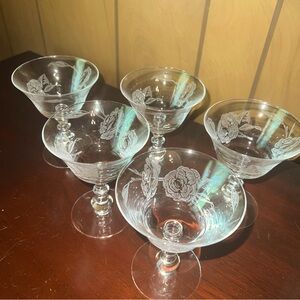 Sherbet Champagne Stemware Camellia by Fostoria